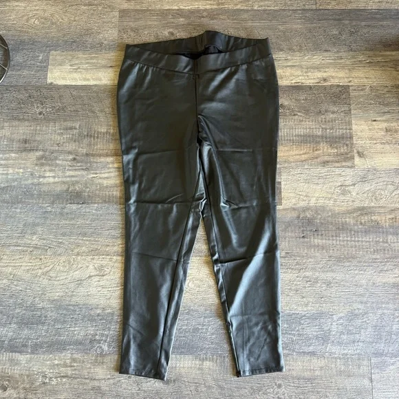 Torrid Midnight Black Faux Leather Leggings - Picture 1 of 4